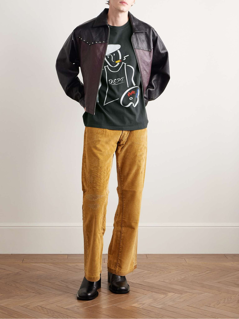 GALLERY DEPT. Glittered Logo-Print Cotton-Jersey T-Shirt outlook