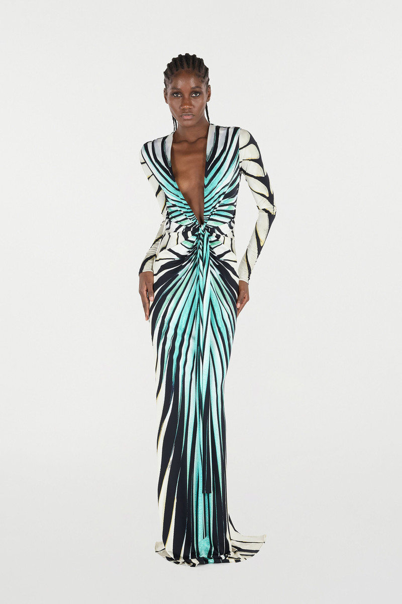 Roberto Cavalli Ray Of Sea Print Dress Maxi outlook