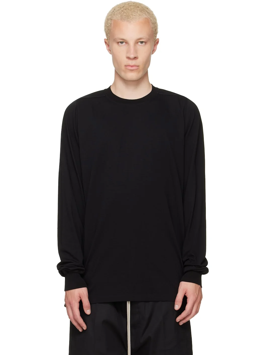 Black Tower Short Crewneck LS T-shirt - 1