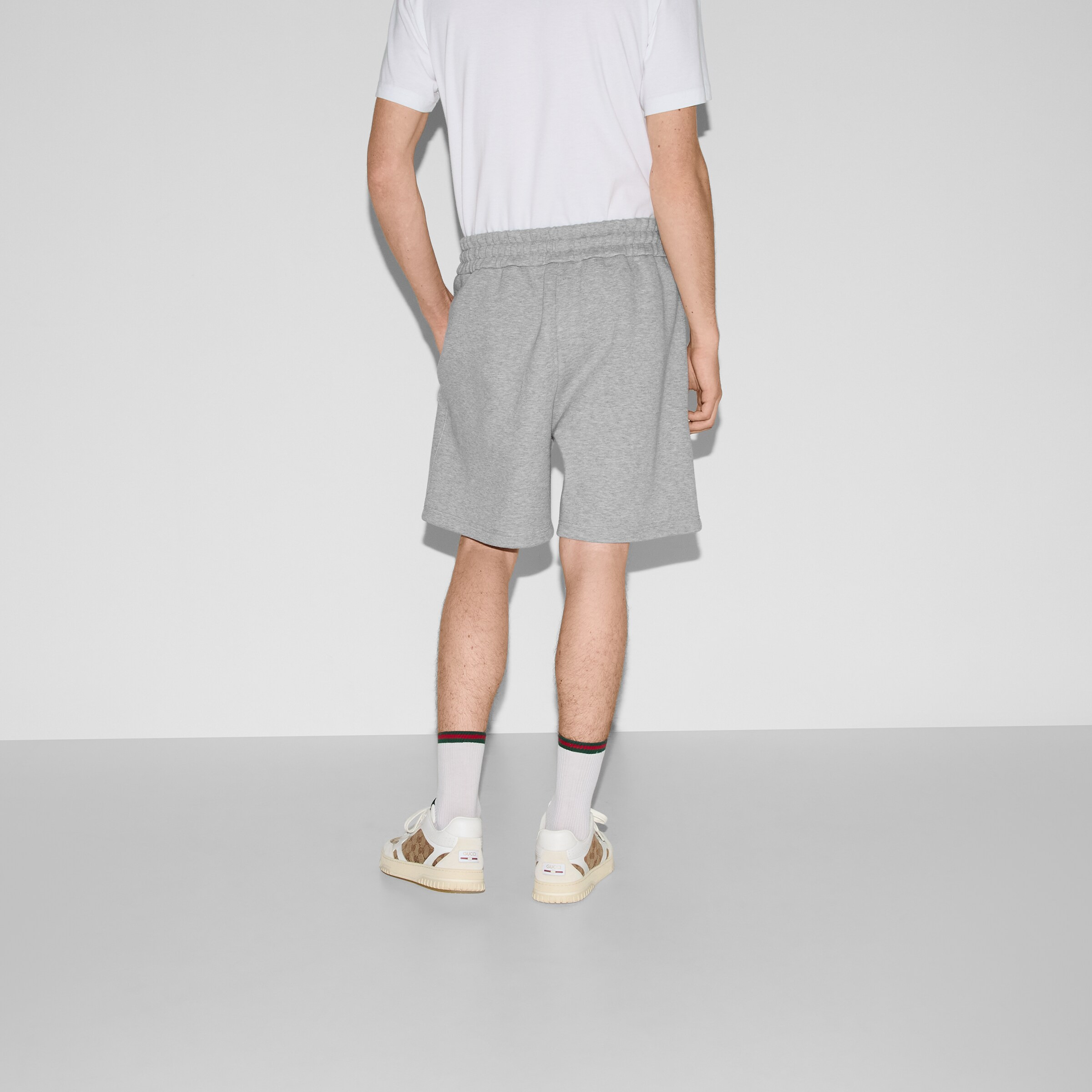 Embossed cotton jersey shorts - 4