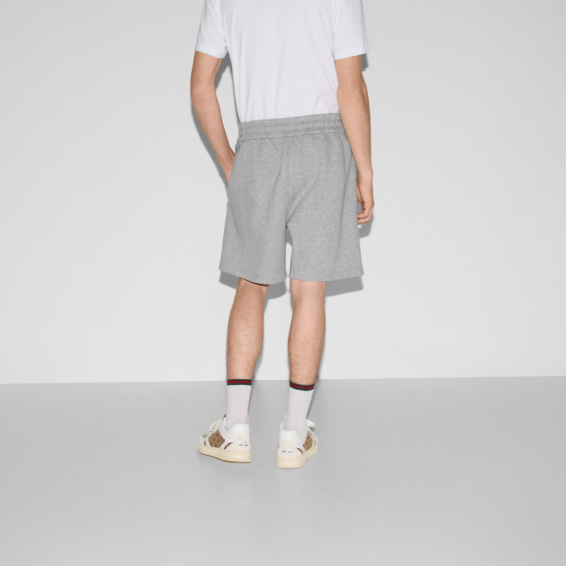 Embossed cotton jersey shorts 4