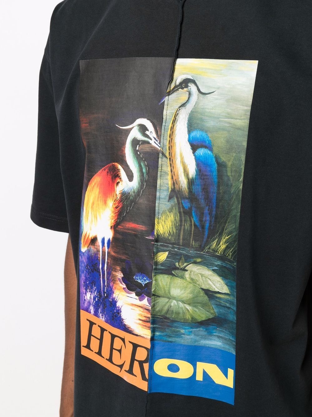 split herons print T-shirt - 5