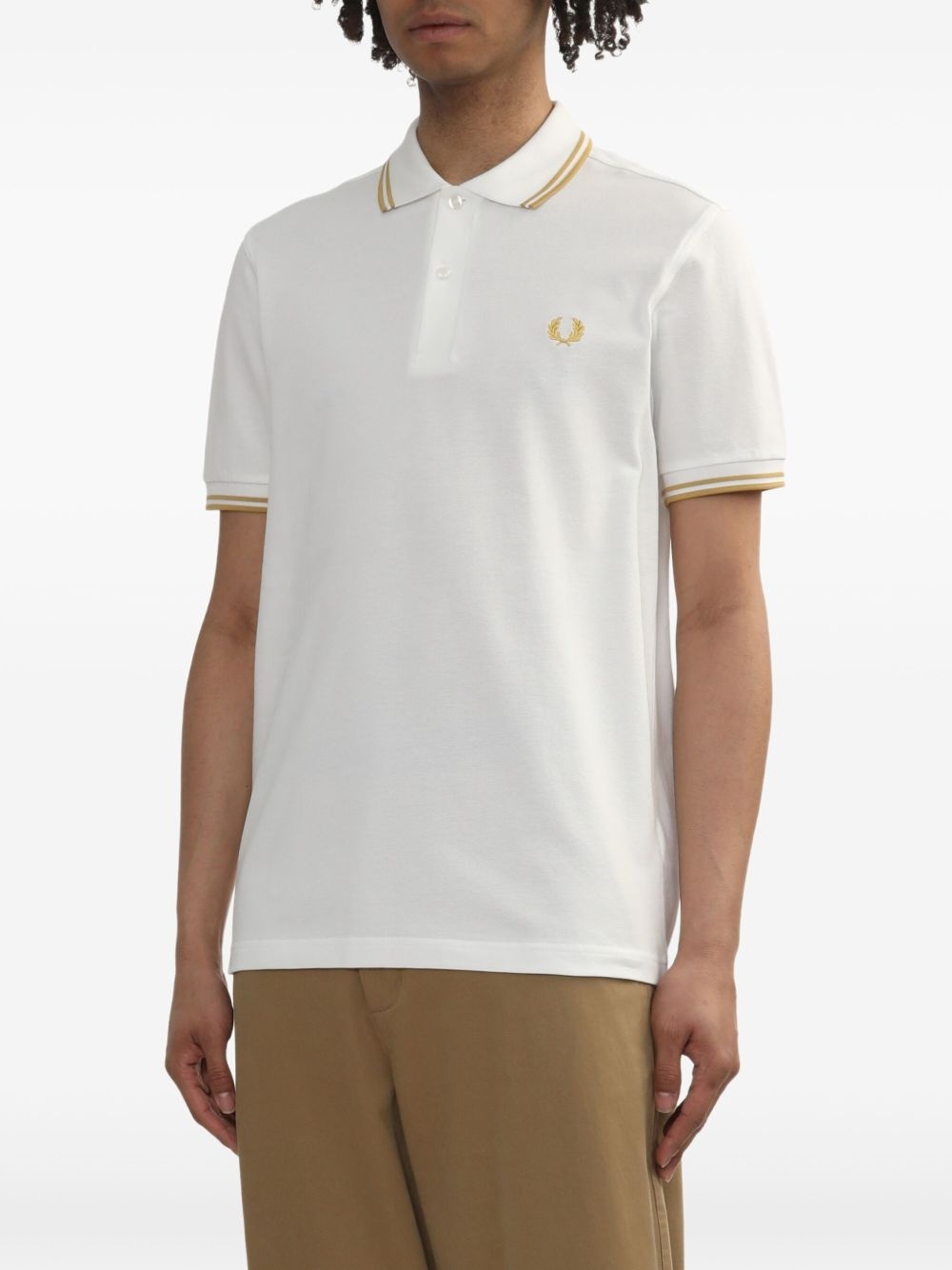 logo-embroidered polo shirt - 3