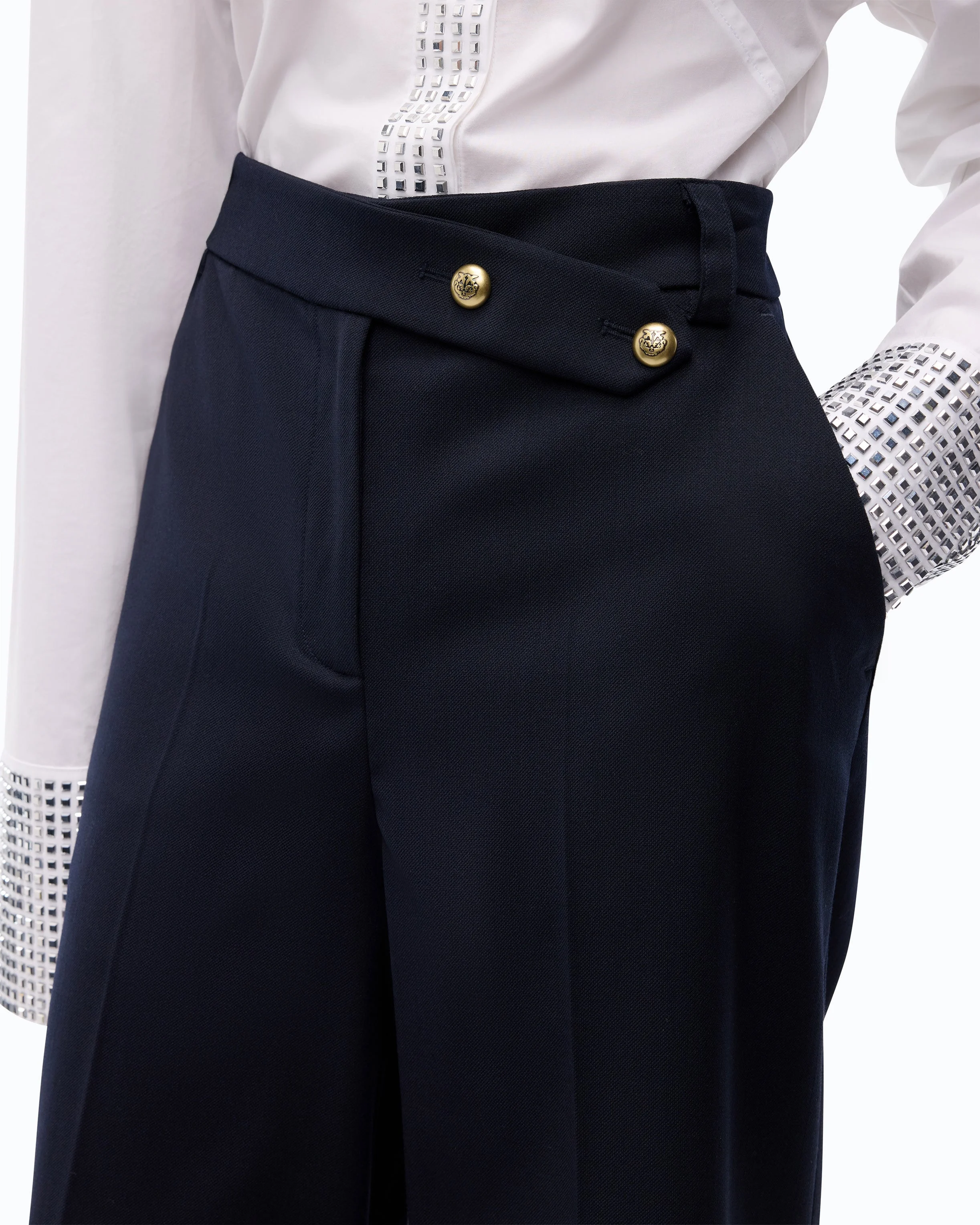 BERMUDA SHORTS IN STRETCH WOOL-BLEND FABRIC - 1