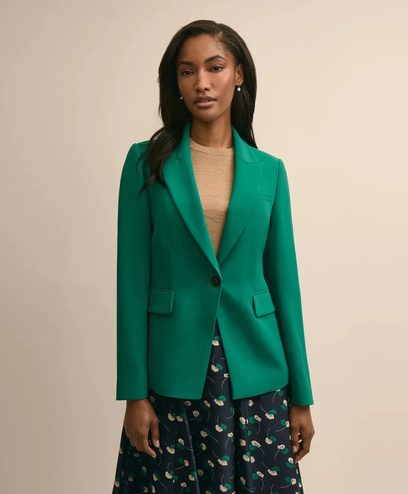 Fine Crepe Peak-Lapel Jacket - 1