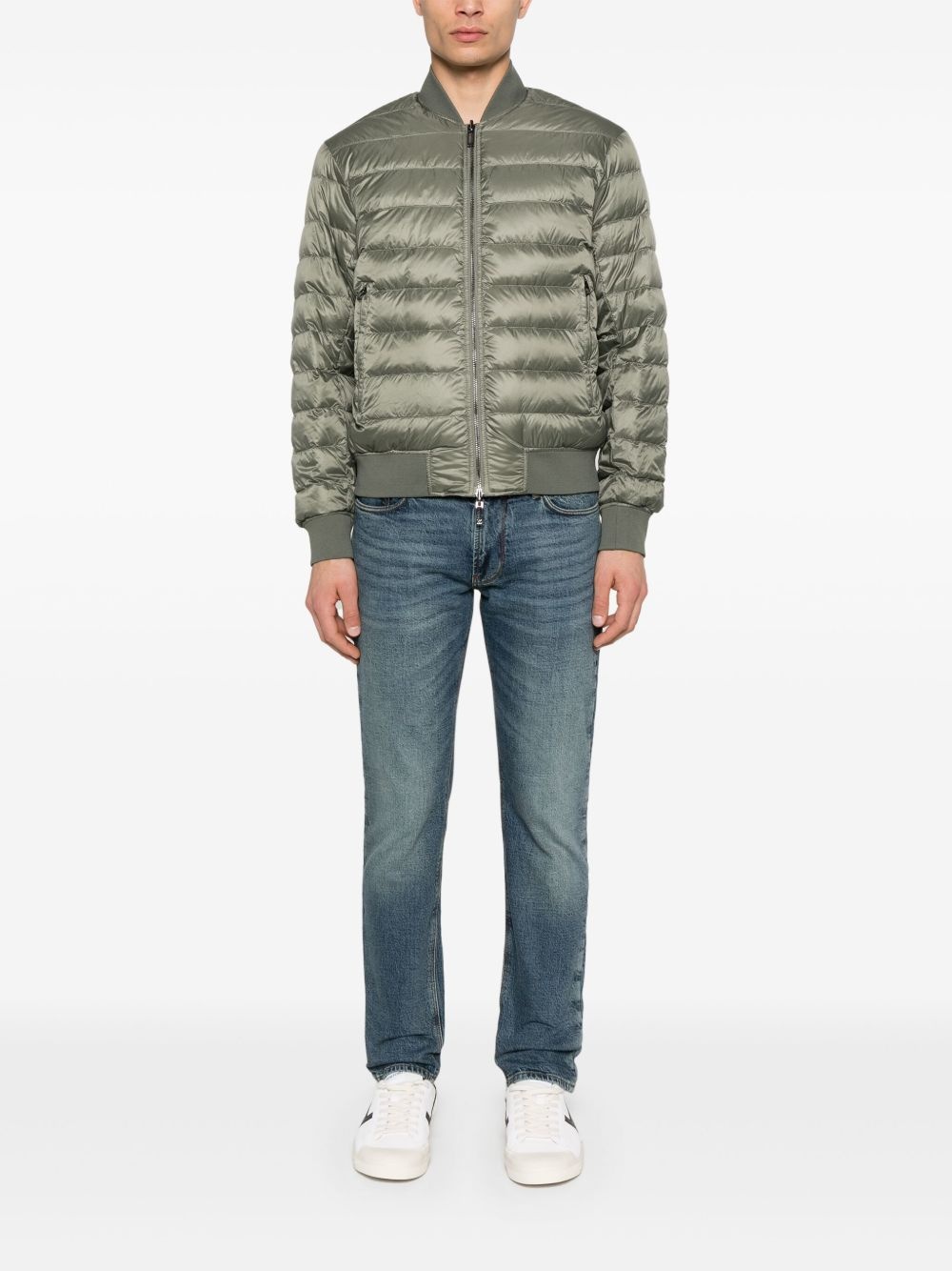 logo-jacquard bomber jacket - 6