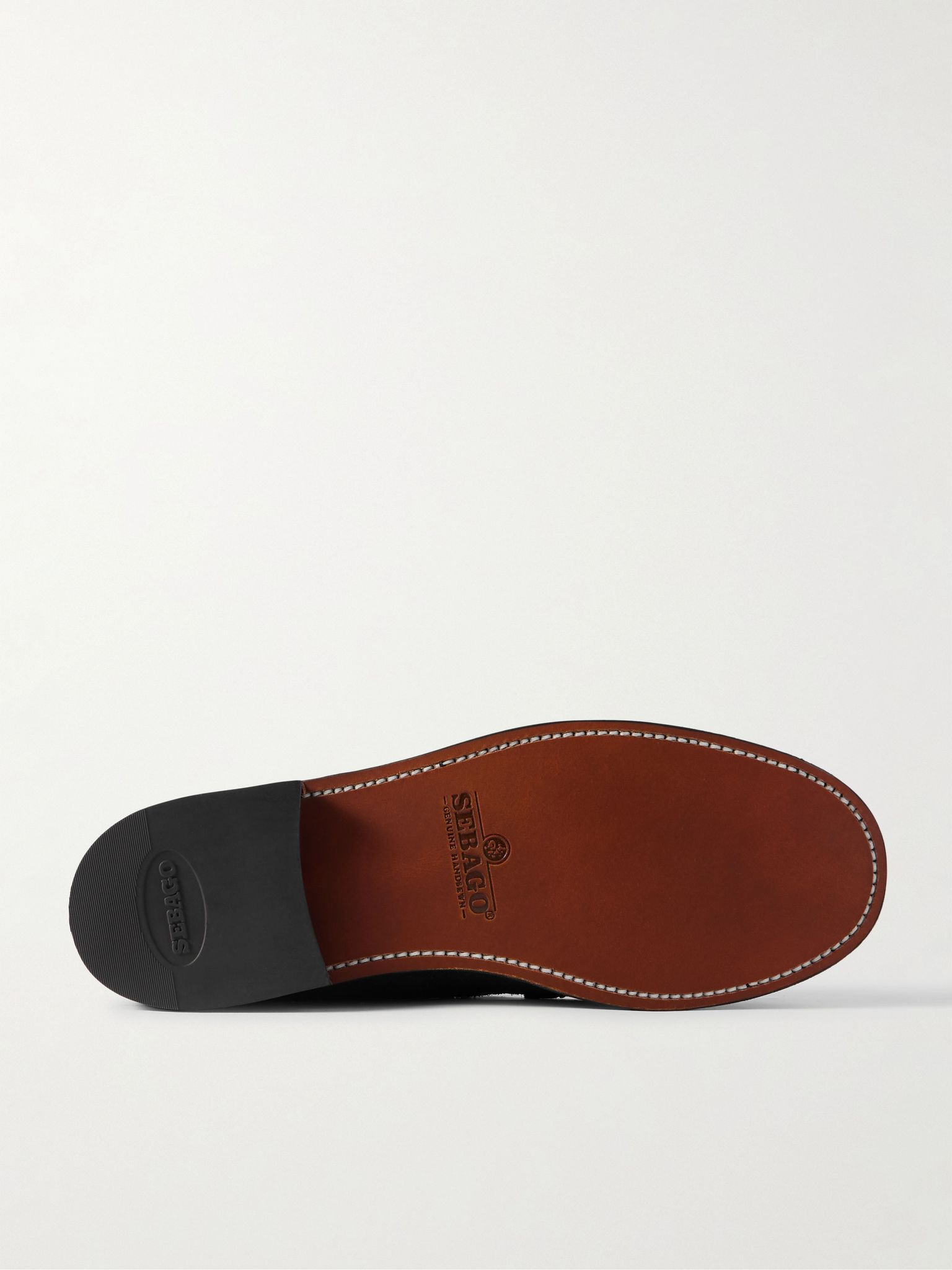 Classic Dan Suede Penny Loafers Navy - 3