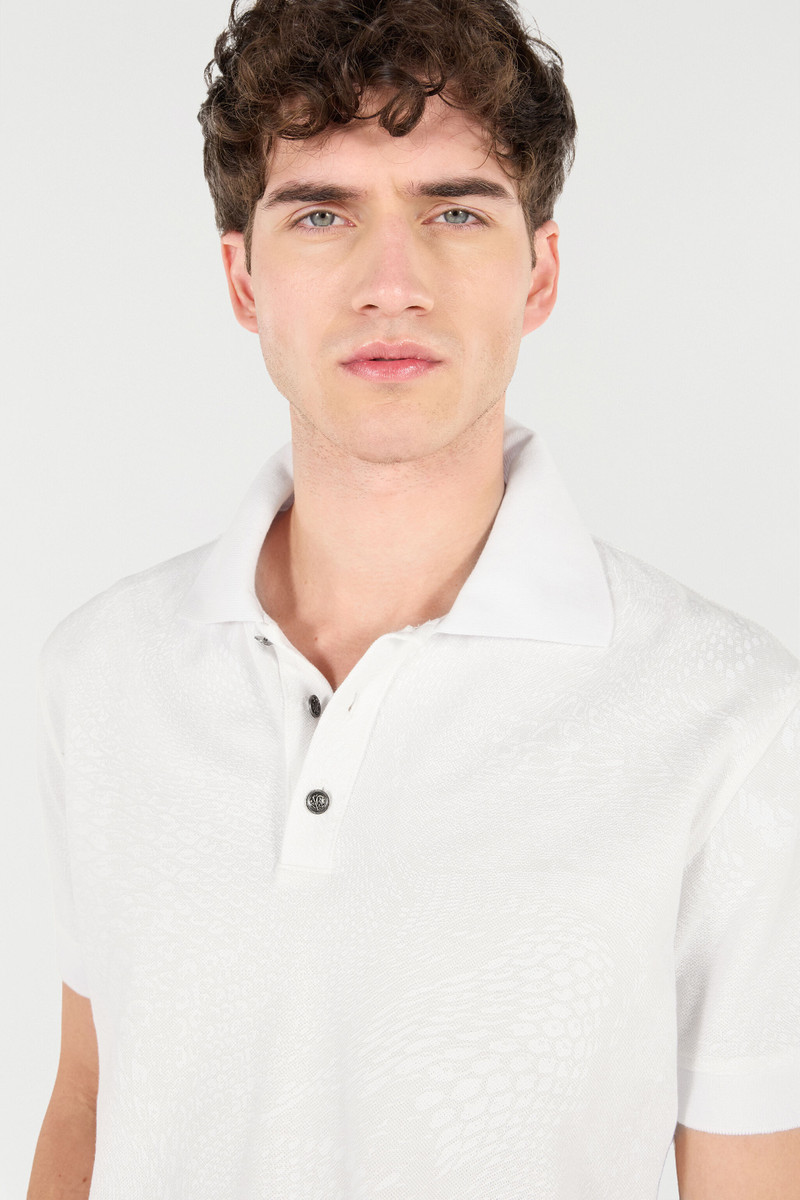 Snake Scale-Print Polo 6