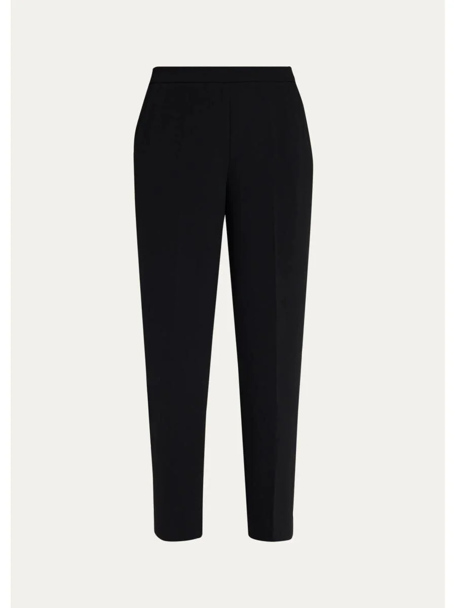 Aubree Tapered Crepe Ankle Pants - 1