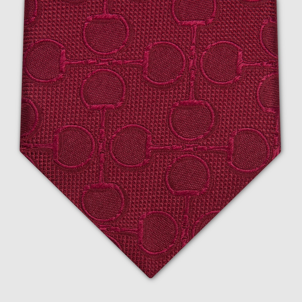 Horsebit silk jacquard tie - 4