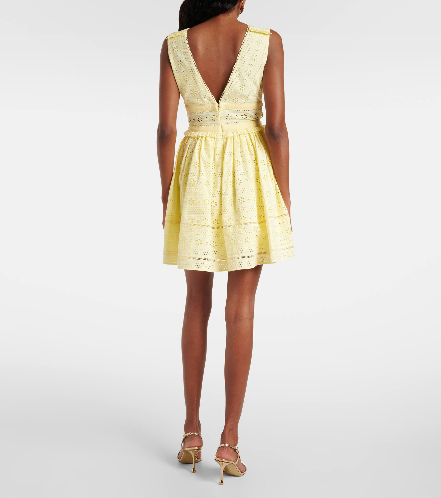 Broderie anglaise cotton minidress - 3