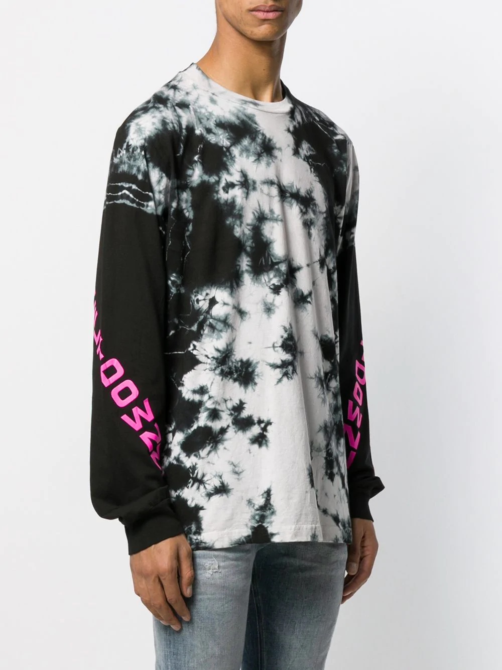 tie-dye printed long-sleeved T-shirt - 3