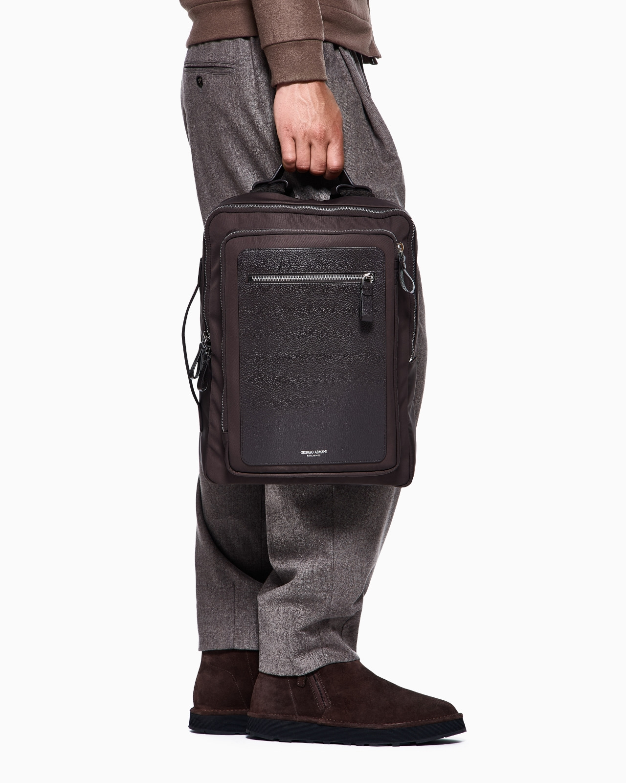 ASV NYLON AND PEBBLED-LEATHER BACKPACK - 7