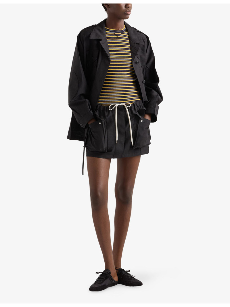 Prada Kid Mohair And Wool Mini Skirt outlook