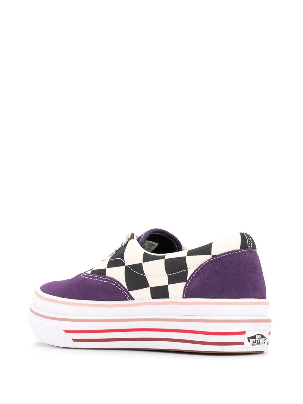 chunky check lace-up trainers - 3