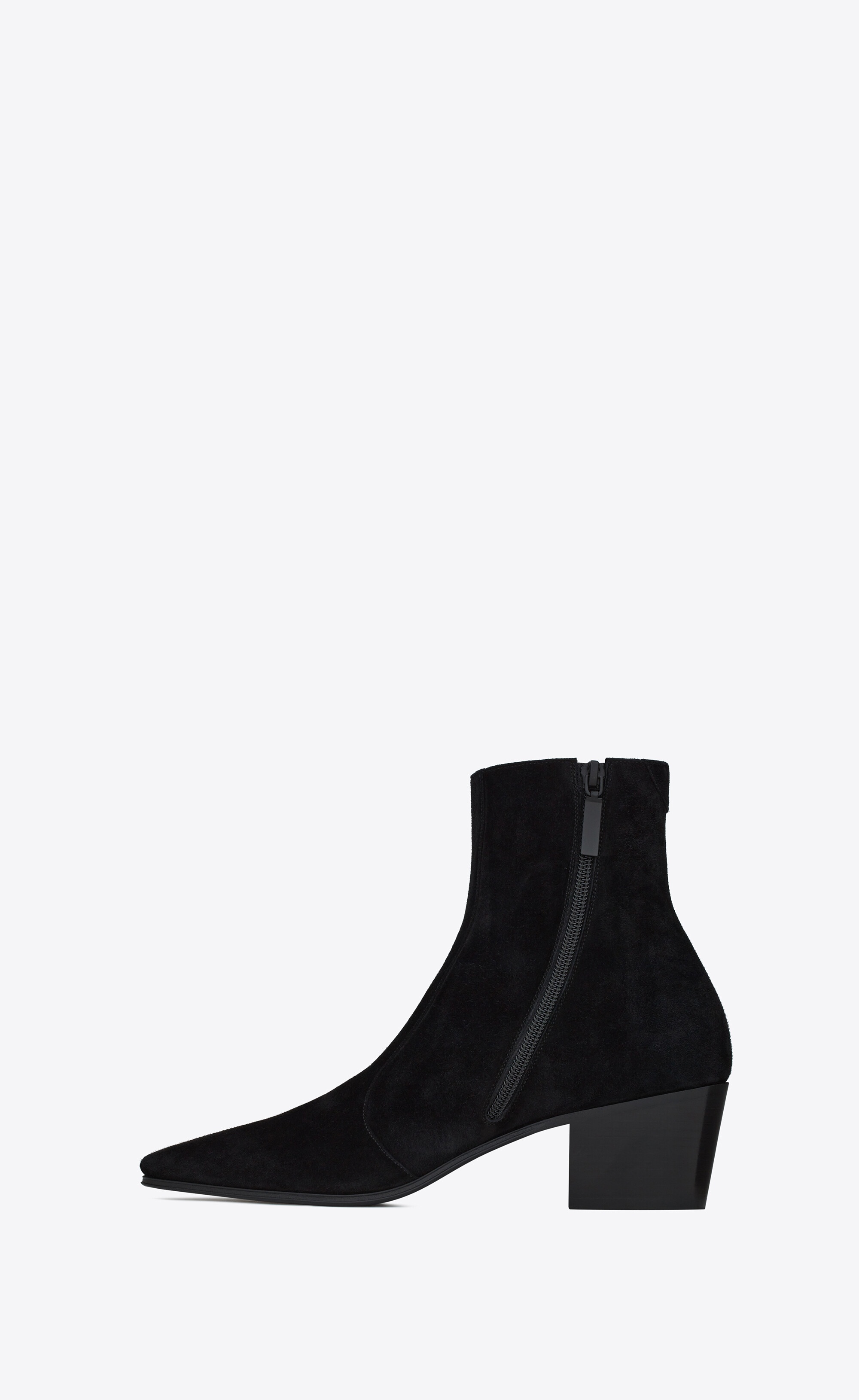 vassili zipped booties in suede - 3