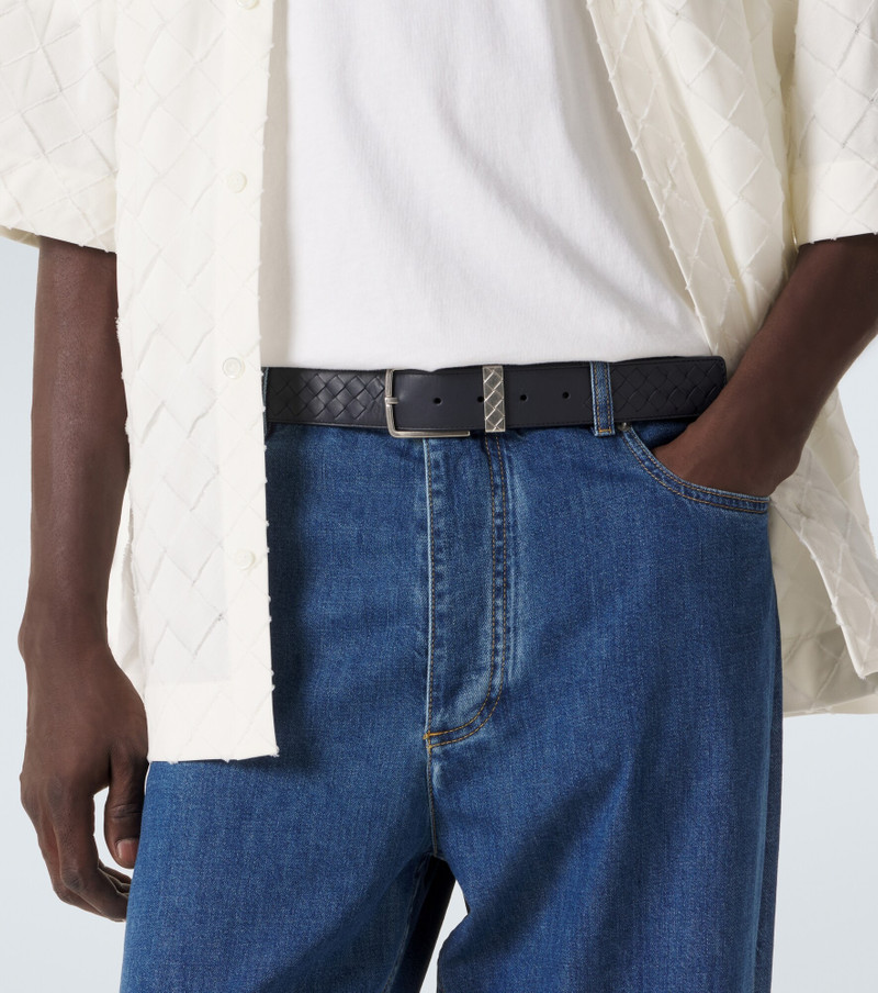 Bottega Veneta Intrecciato leather belt outlook
