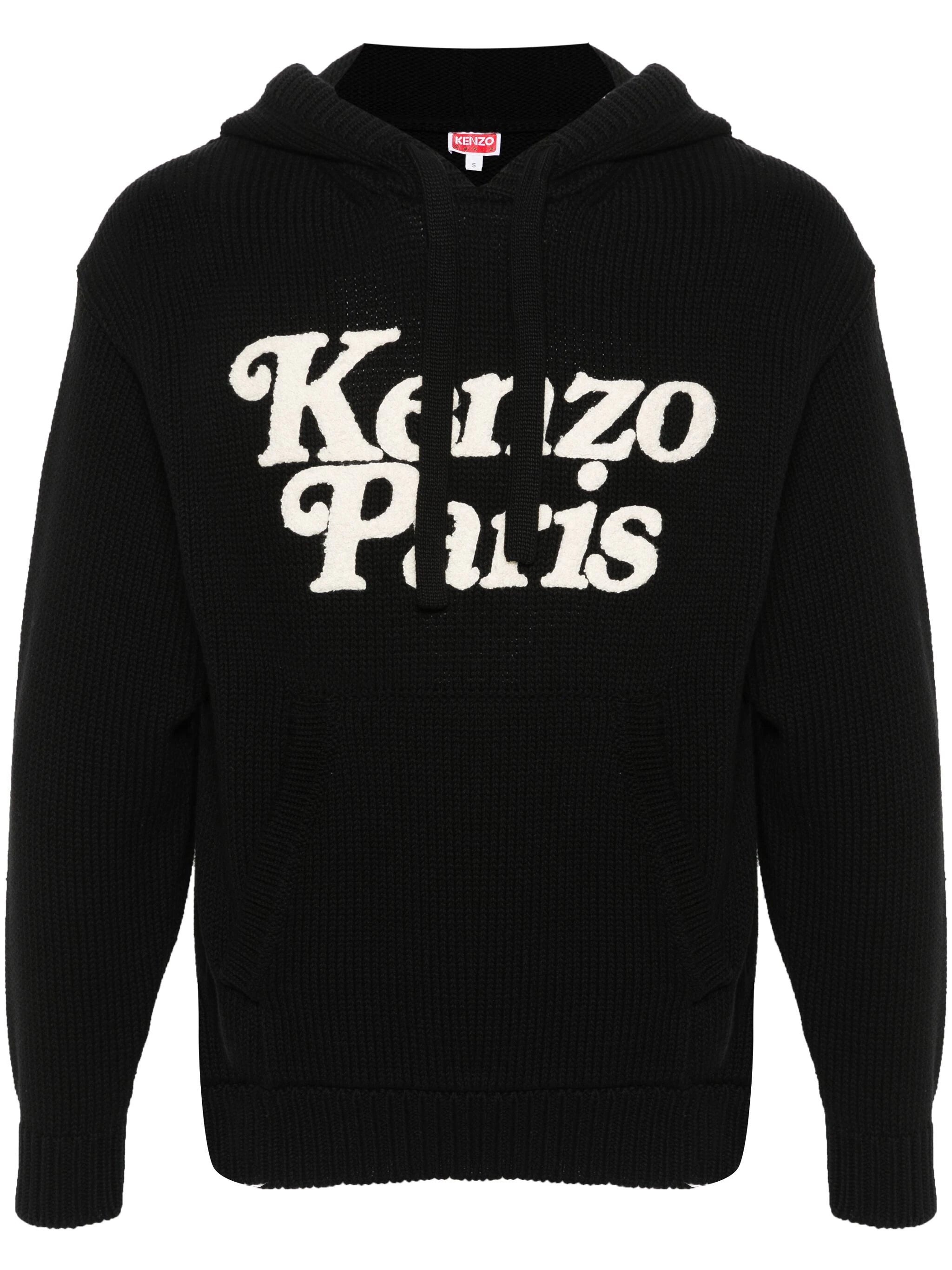 CHUNKY-KNIT COTTON HOODIE - 1
