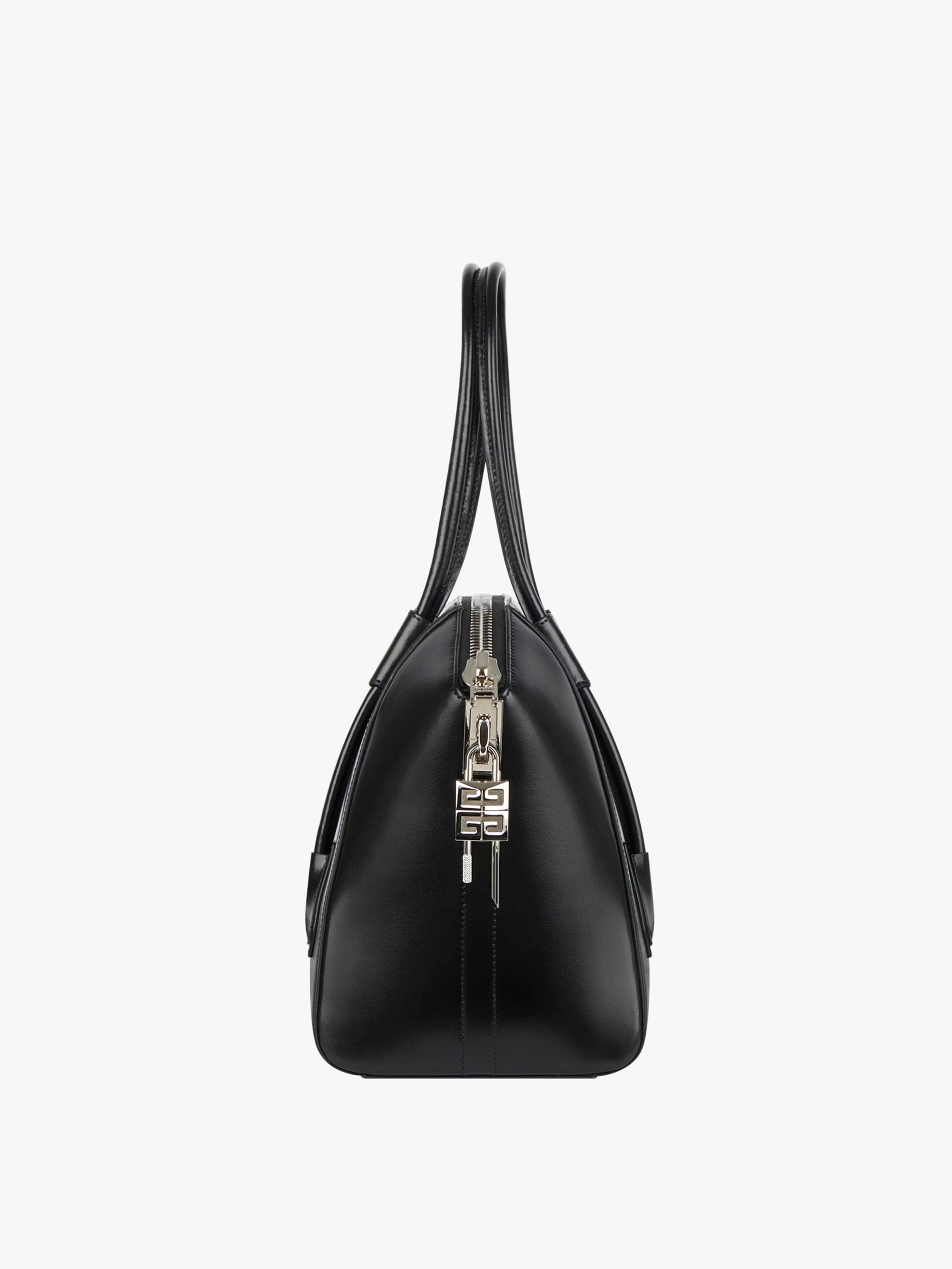 MEDIUM ANTIGONA LOCK BAG IN BOX LEATHER - 3