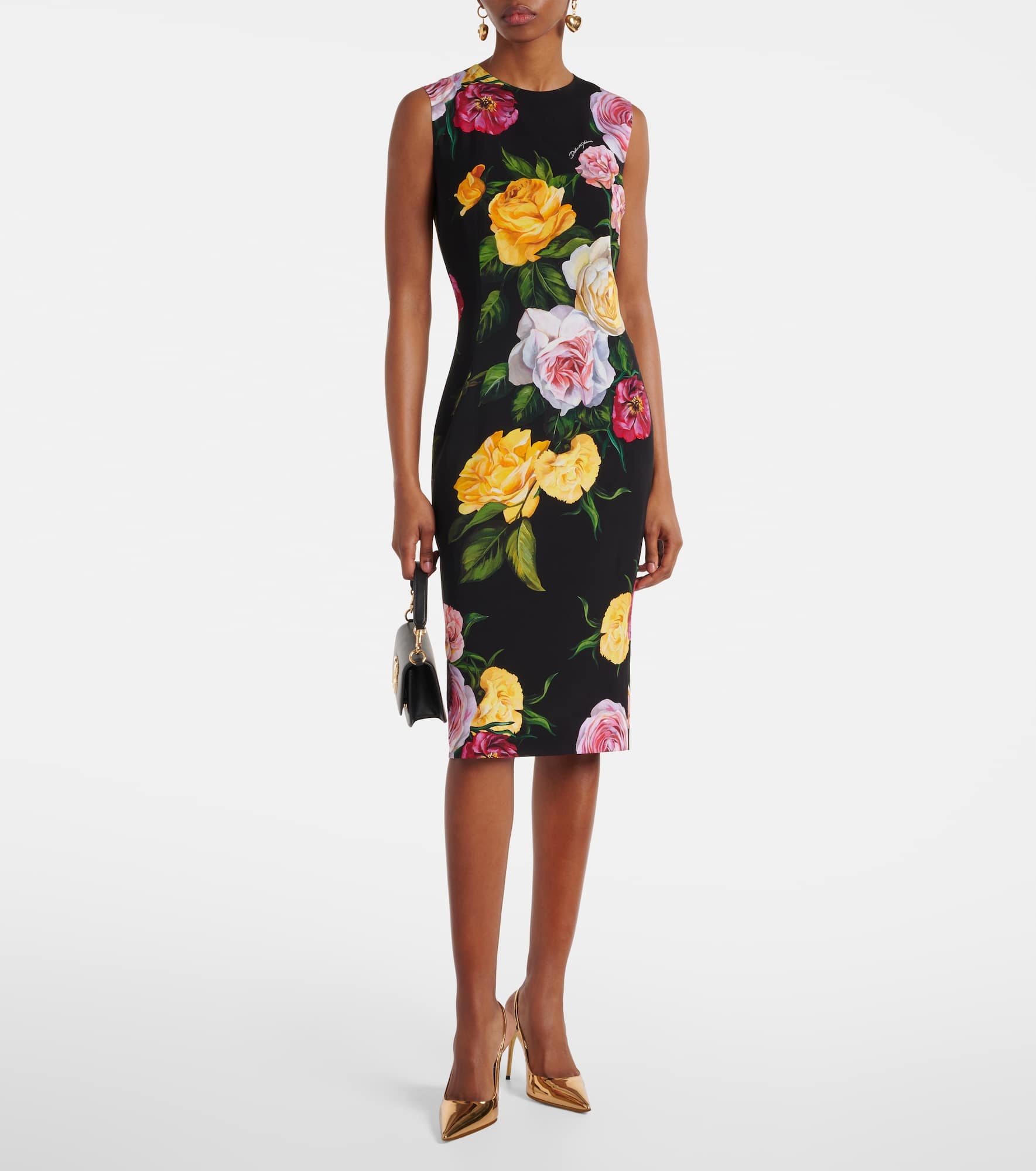Floral silk-blend midi dress - 2