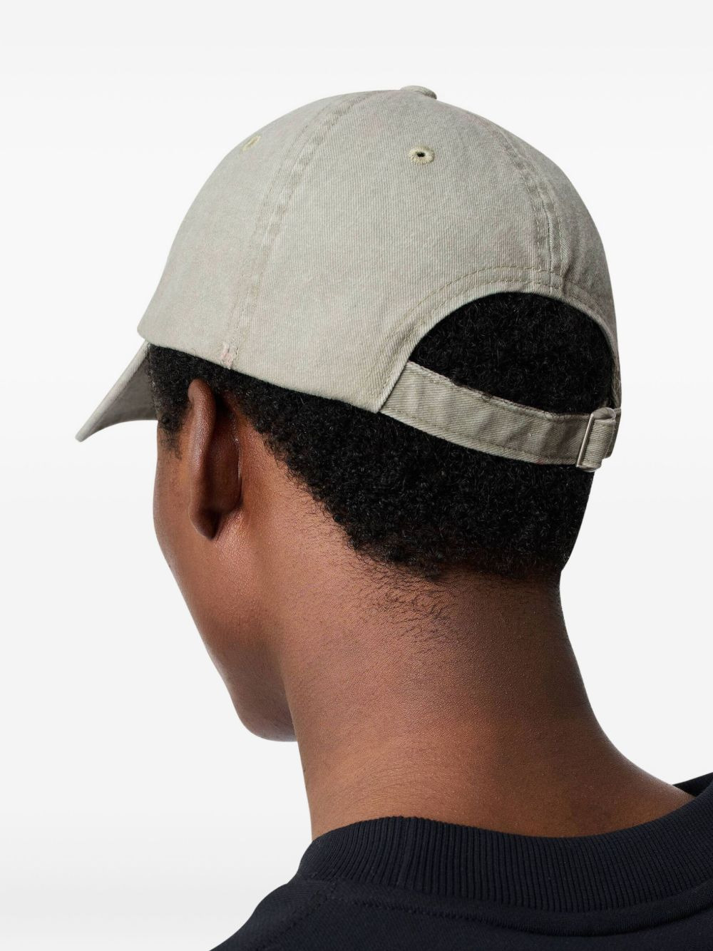 logo-embroidered distressed cap - 3