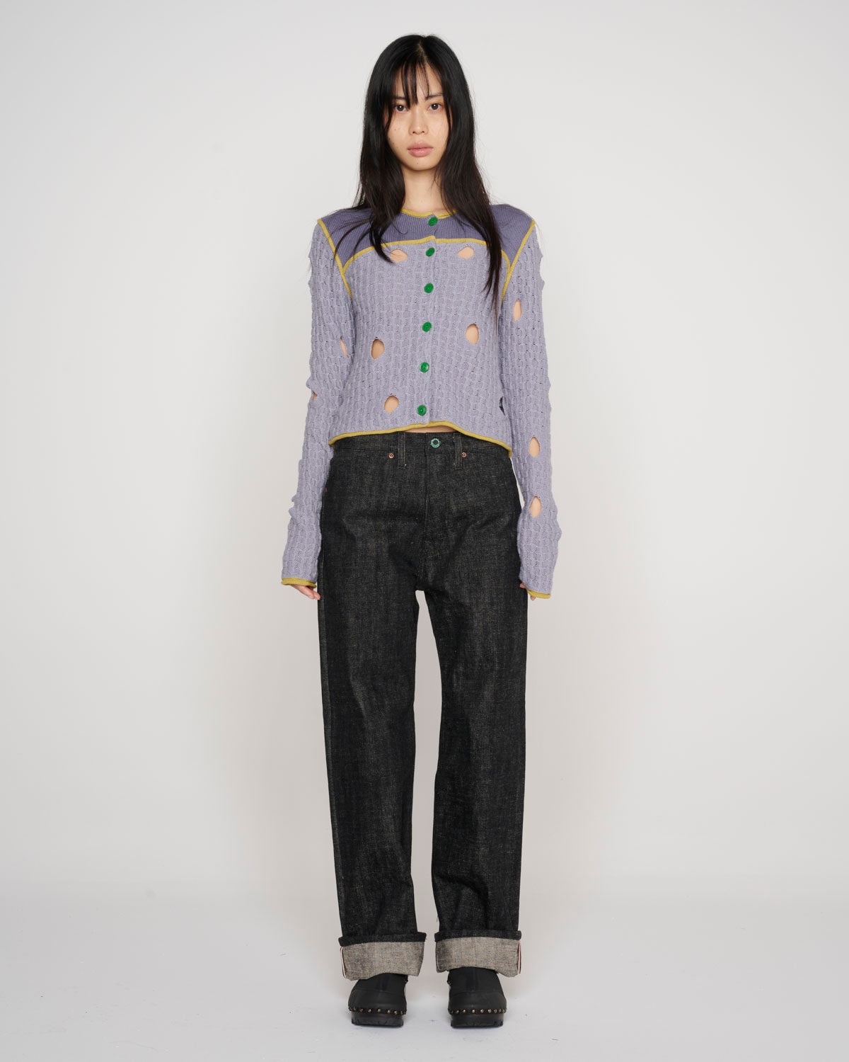 Reverse Seam Wholey Sweater - Washed Blue - 8