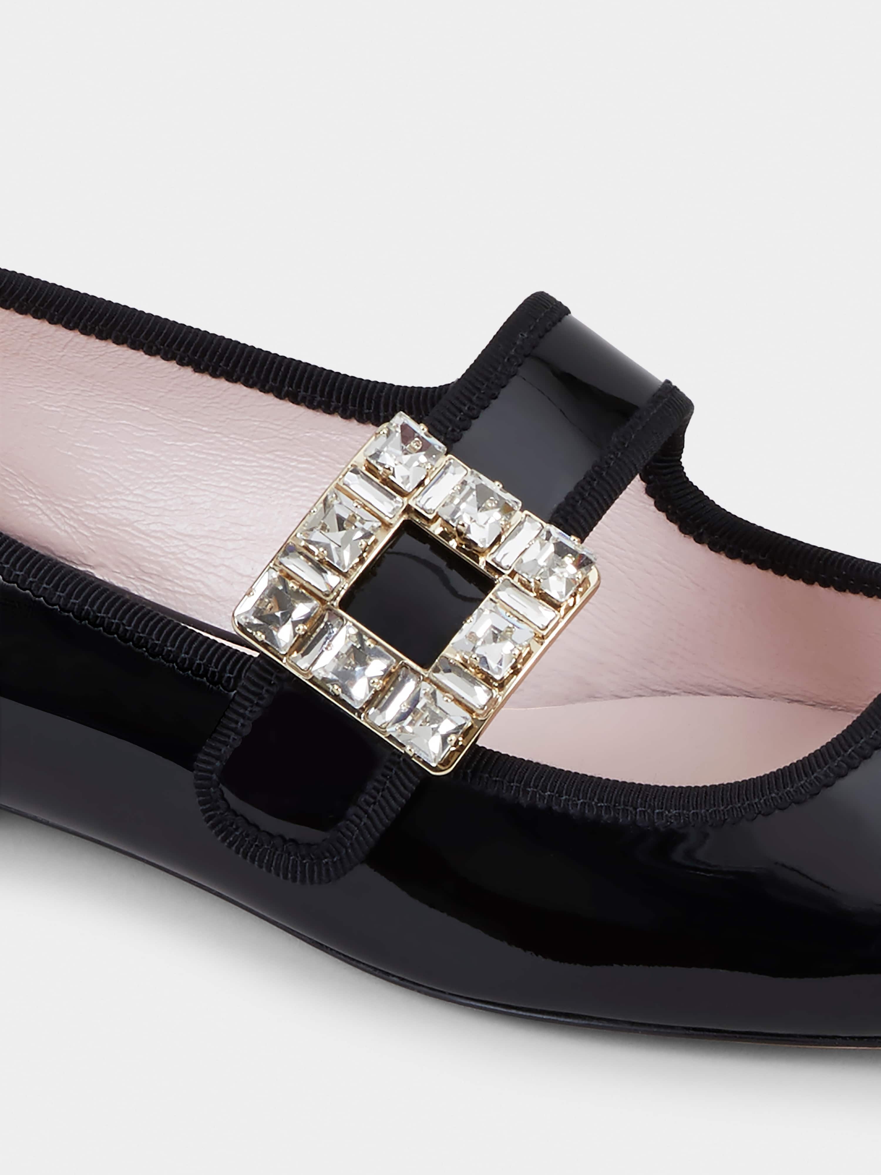 Très Vivier Strass Buckle Babies Ballerinas in Patent Leather - 3