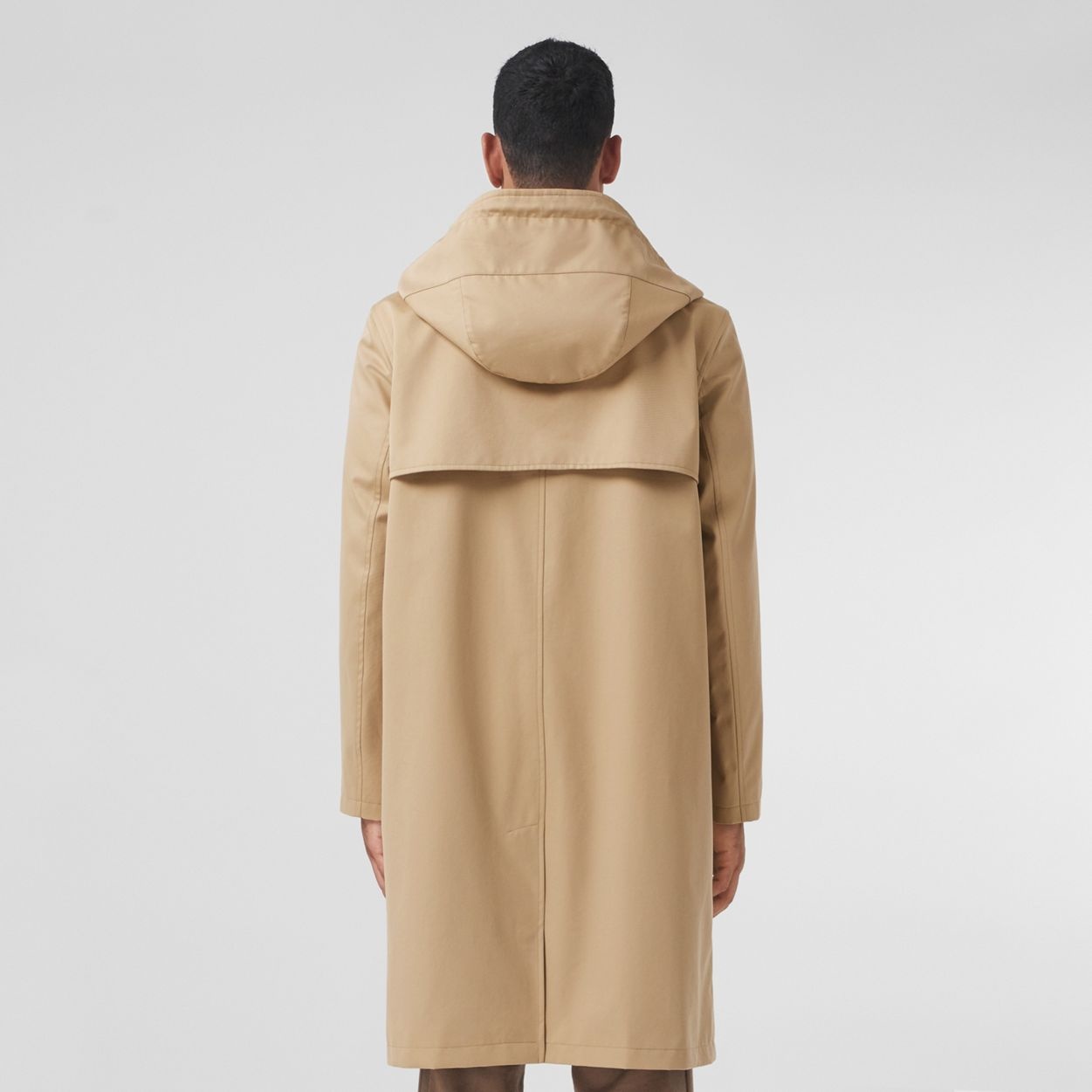 Cotton Gabardine Hooded Car Coat - 3