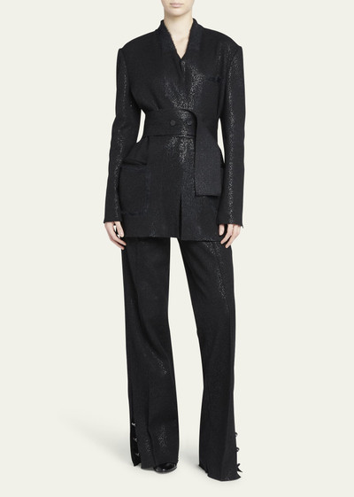 GIORGIO ARMANI Cashmere Blend Belted Blazer outlook