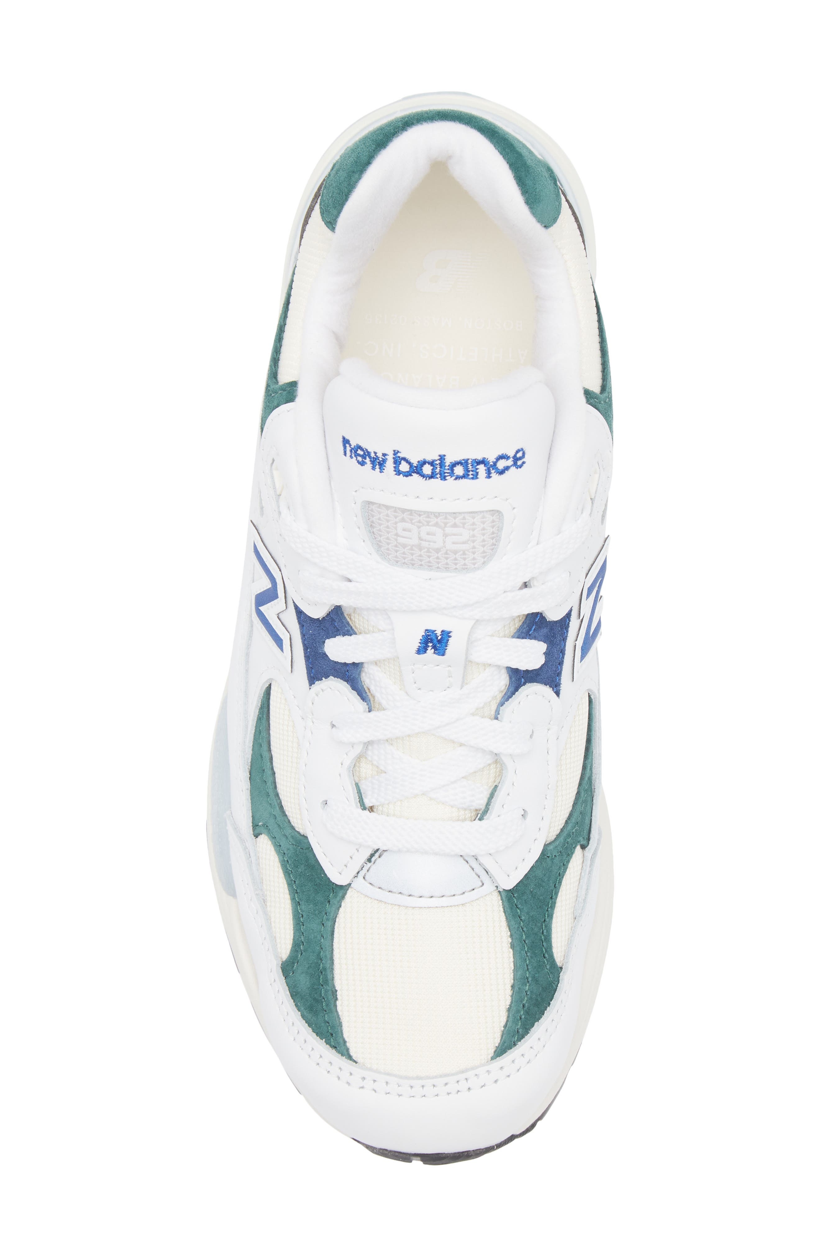 New Balance Gender Inclusive Made in USA 992 Sneaker in White/Marsh Green at Nordstrom - 5