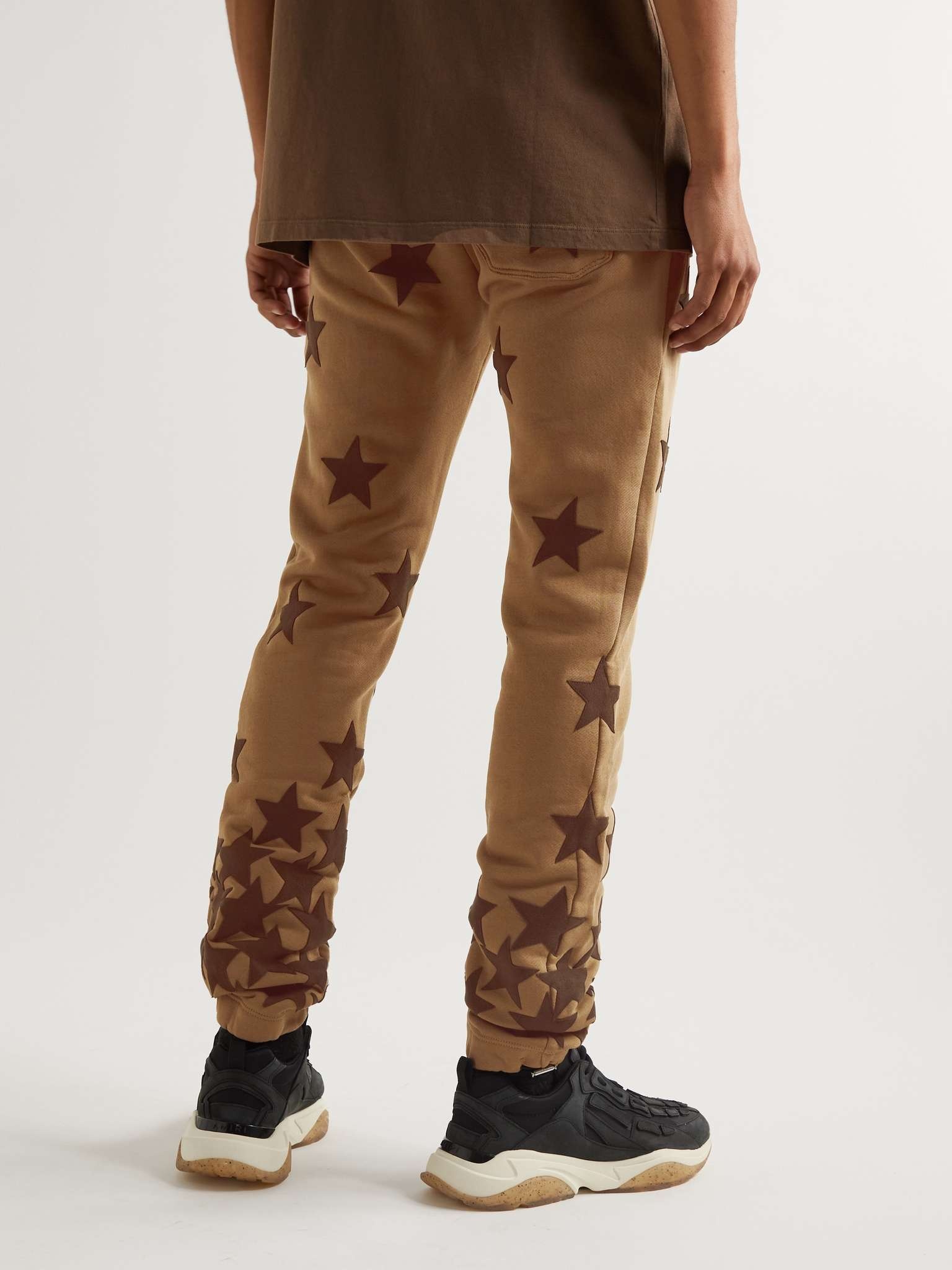 + Chemist Tapered Suede-Appliquéd Cotton-Jersey Sweatpants - 4