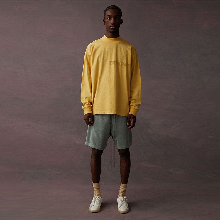 Fear of God Essentials SS23 Long Sleeve Logo Tee 'Light Tuscan' 125BT222012F - 4