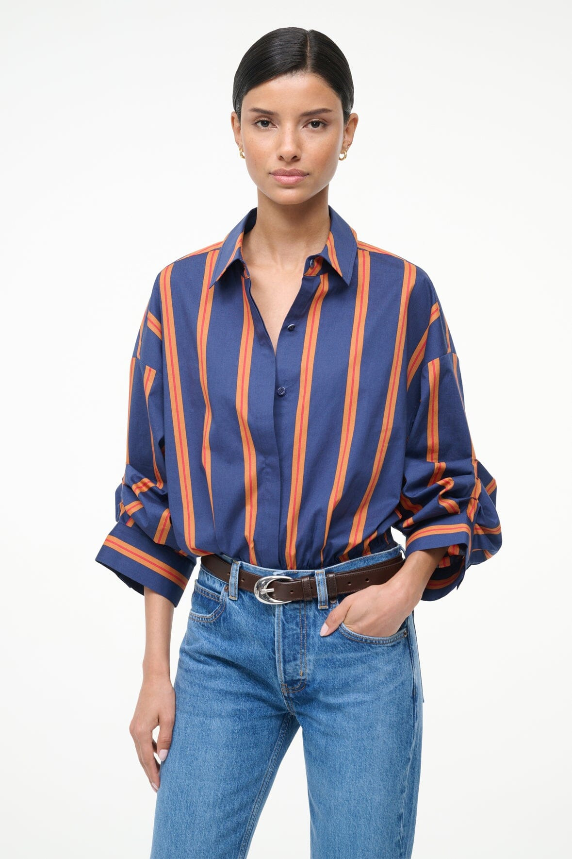 STAUD TRAVERSE BODYSUIT RAILROAD STRIPE - 1