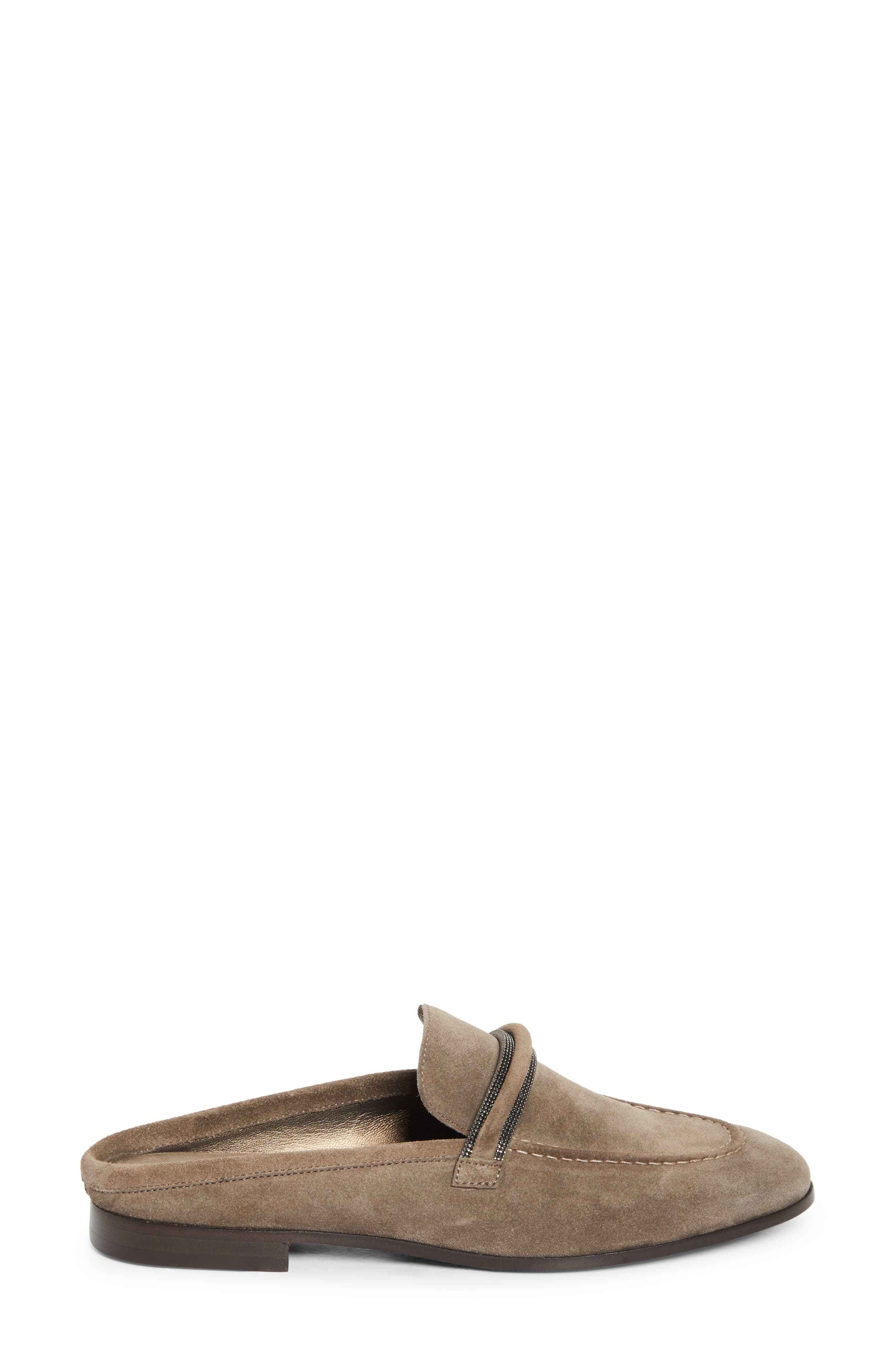 Brunello Cucinelli Monili Trim Loafer Mule in C8769 Torba at Nordstrom - 3
