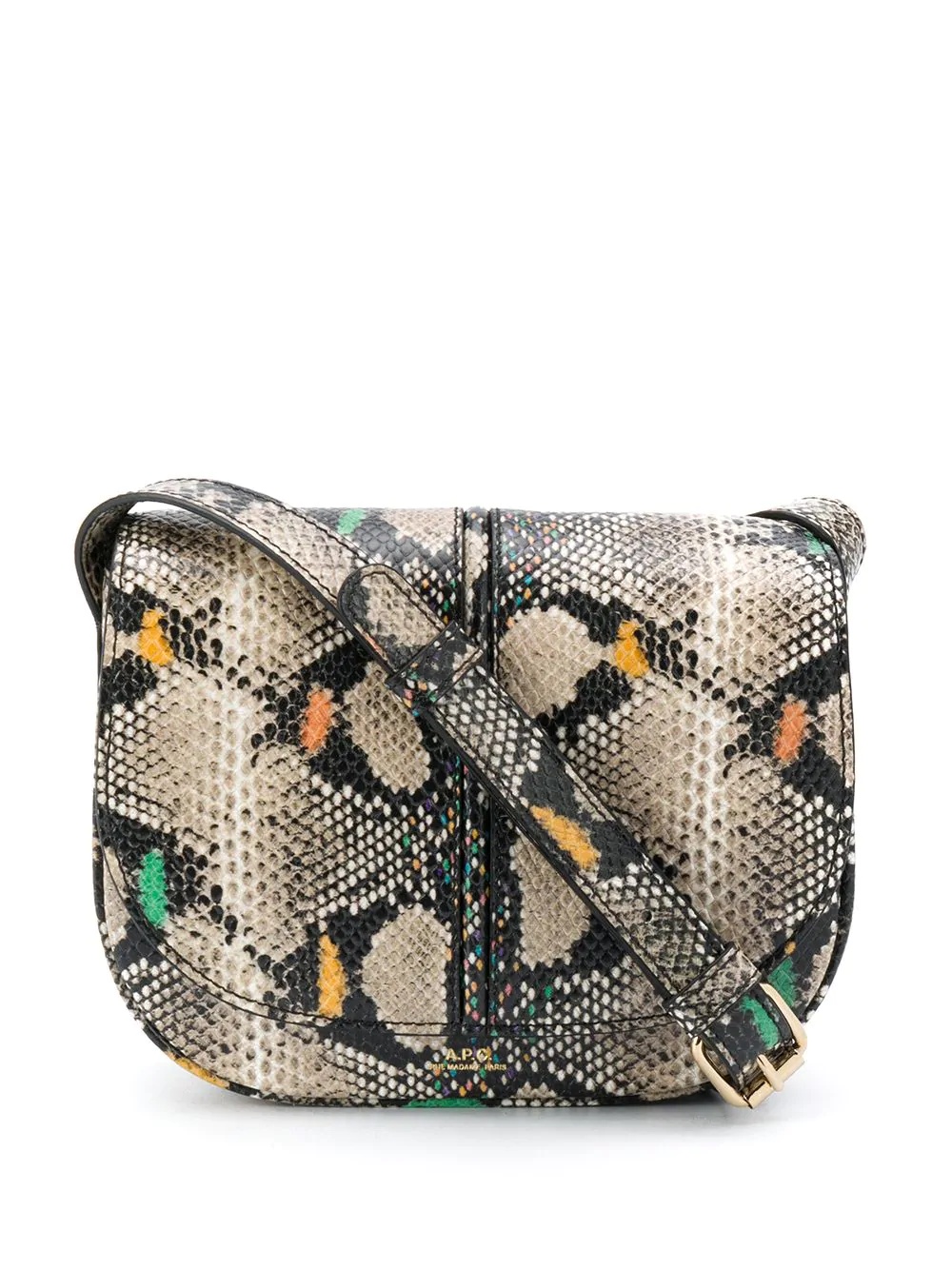 Betty snake-effect saddle bag - 1