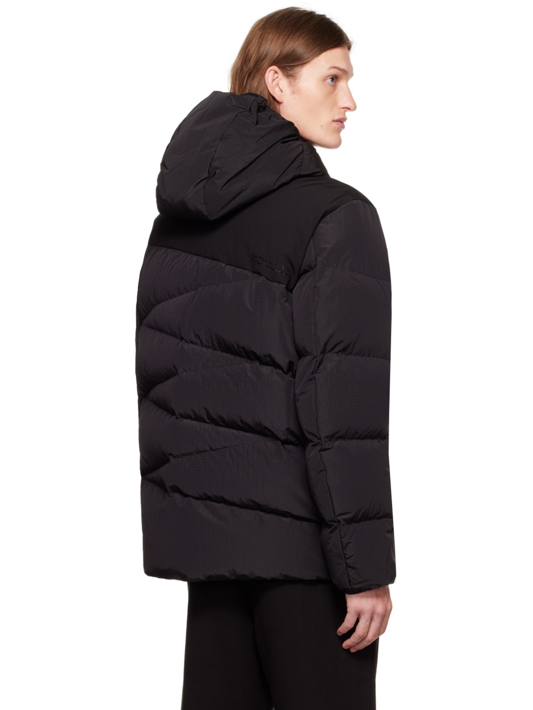 Moncler Black Tacana Down Jacket | ssense | REVERSIBLE