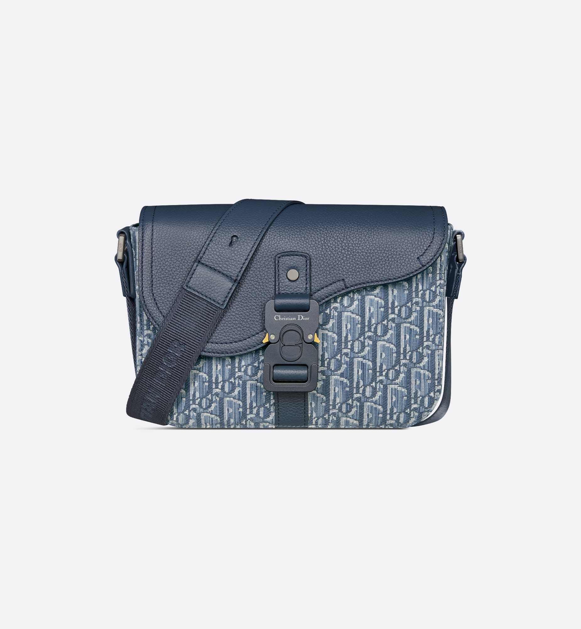 Small Saddle Messenger Bag with Flap - 1