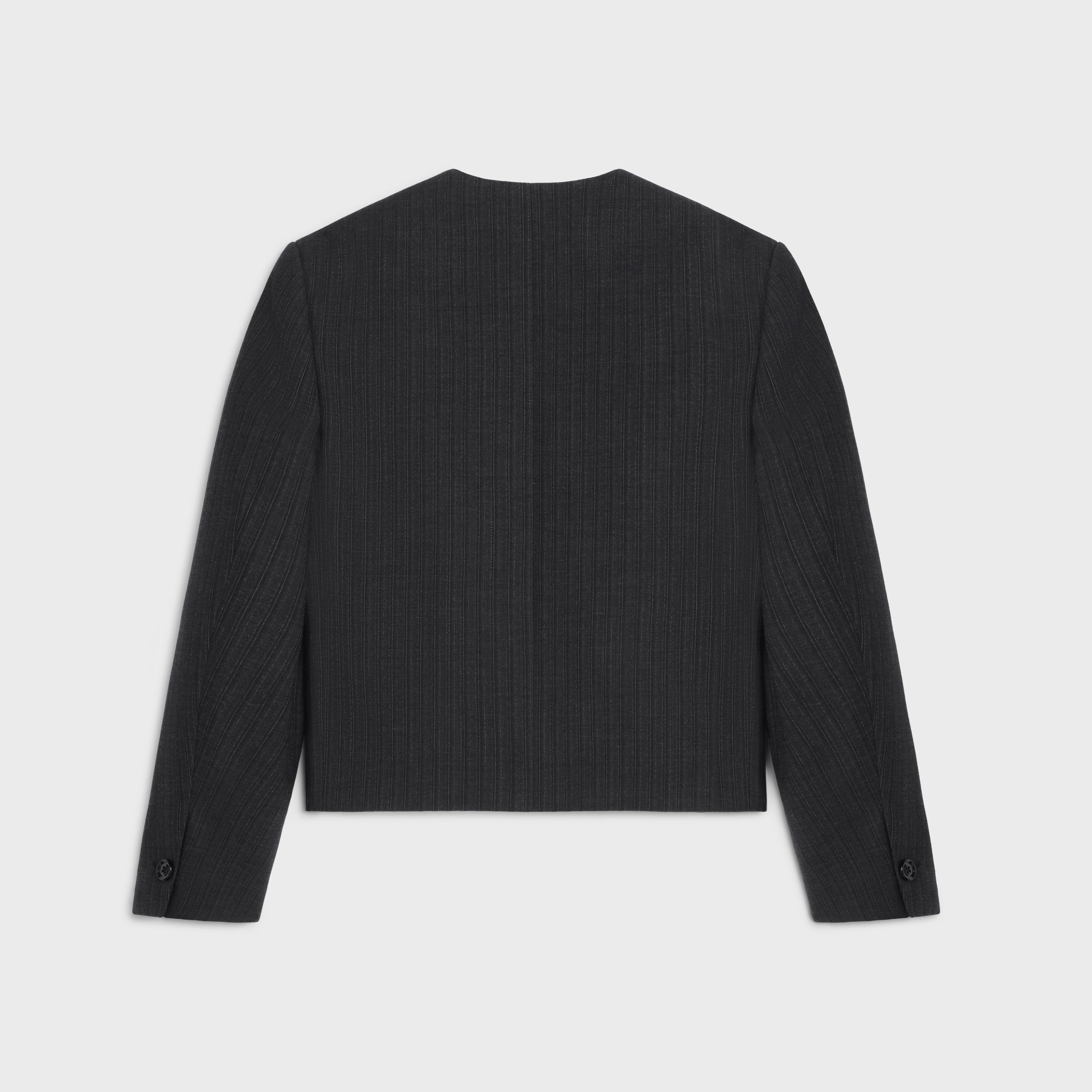short mods jacket in wool gabardine - 2