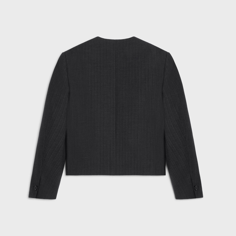 CELINE short mods jacket in wool gabardine outlook
