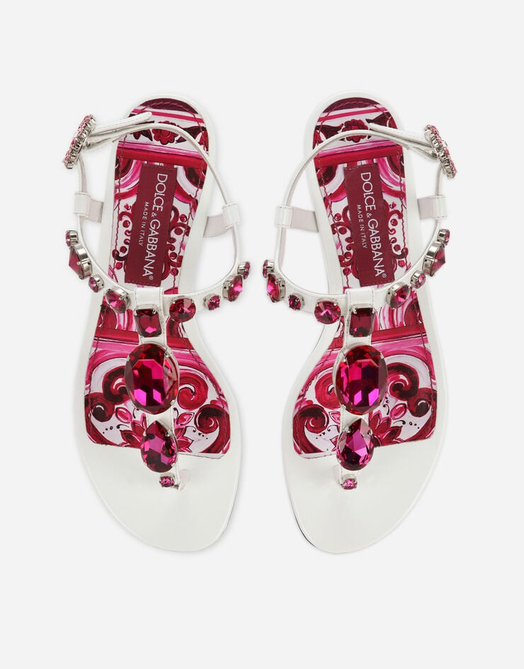 Dolce & Gabbana Patent leather thong sandals | REVERSIBLE