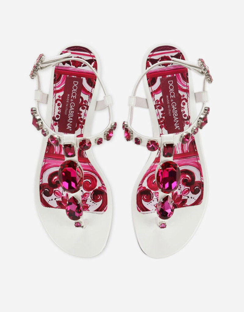 Patent leather thong sandals 4