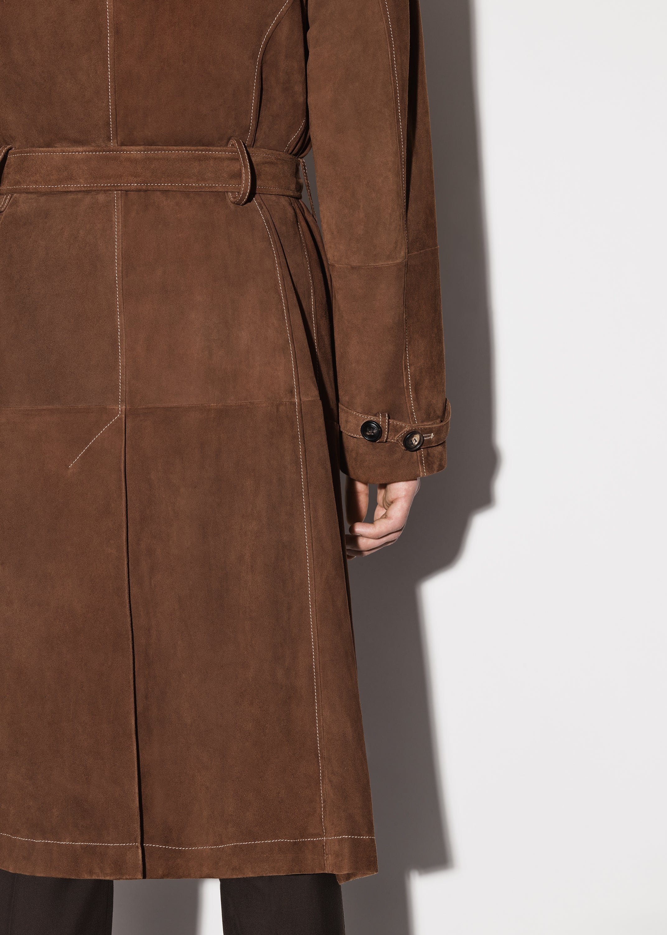 AMIRI SUEDE TRENCH COAT - 8