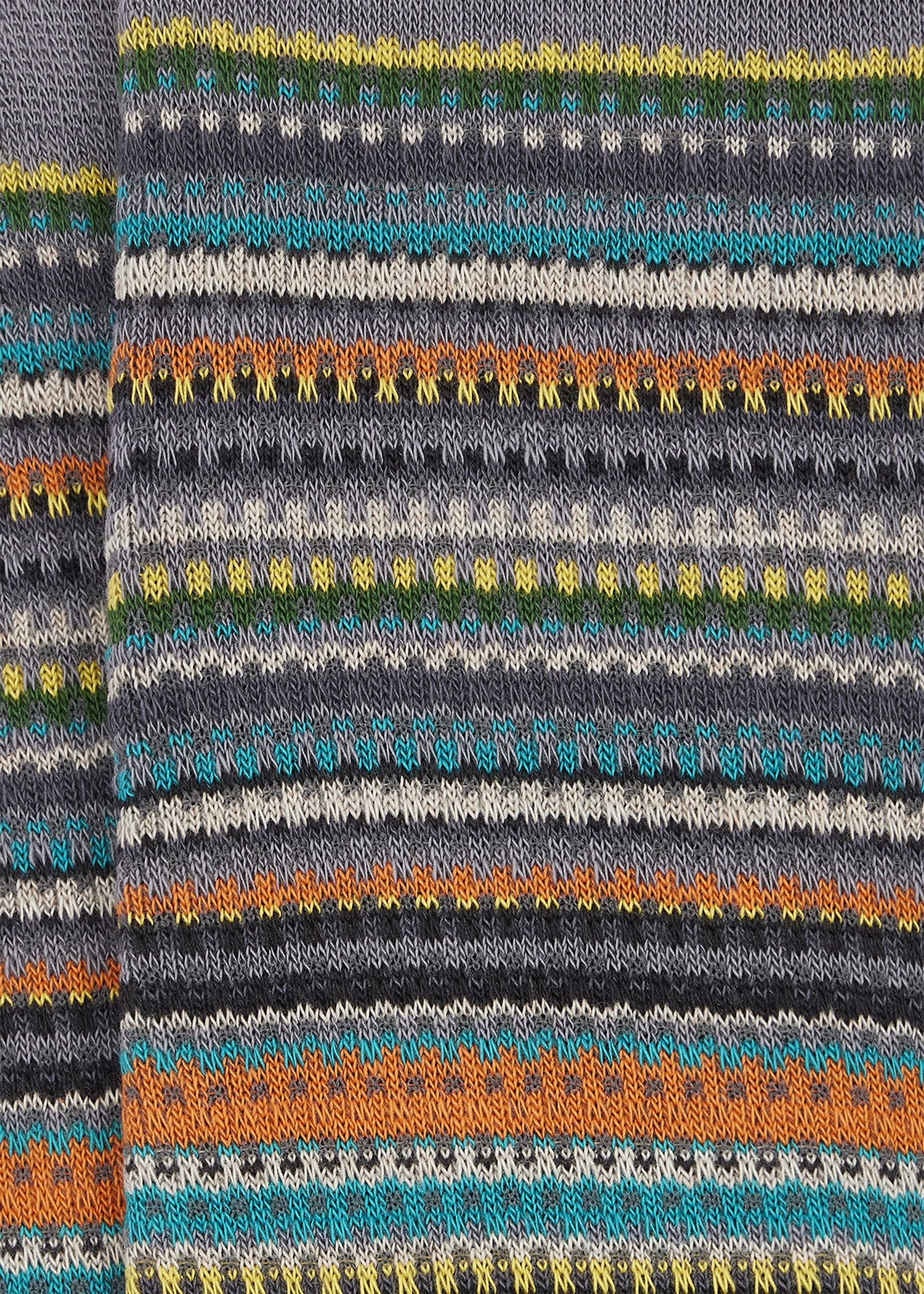 Grey 'Signature Stripe' Cotton-Blend Pique Socks - 3