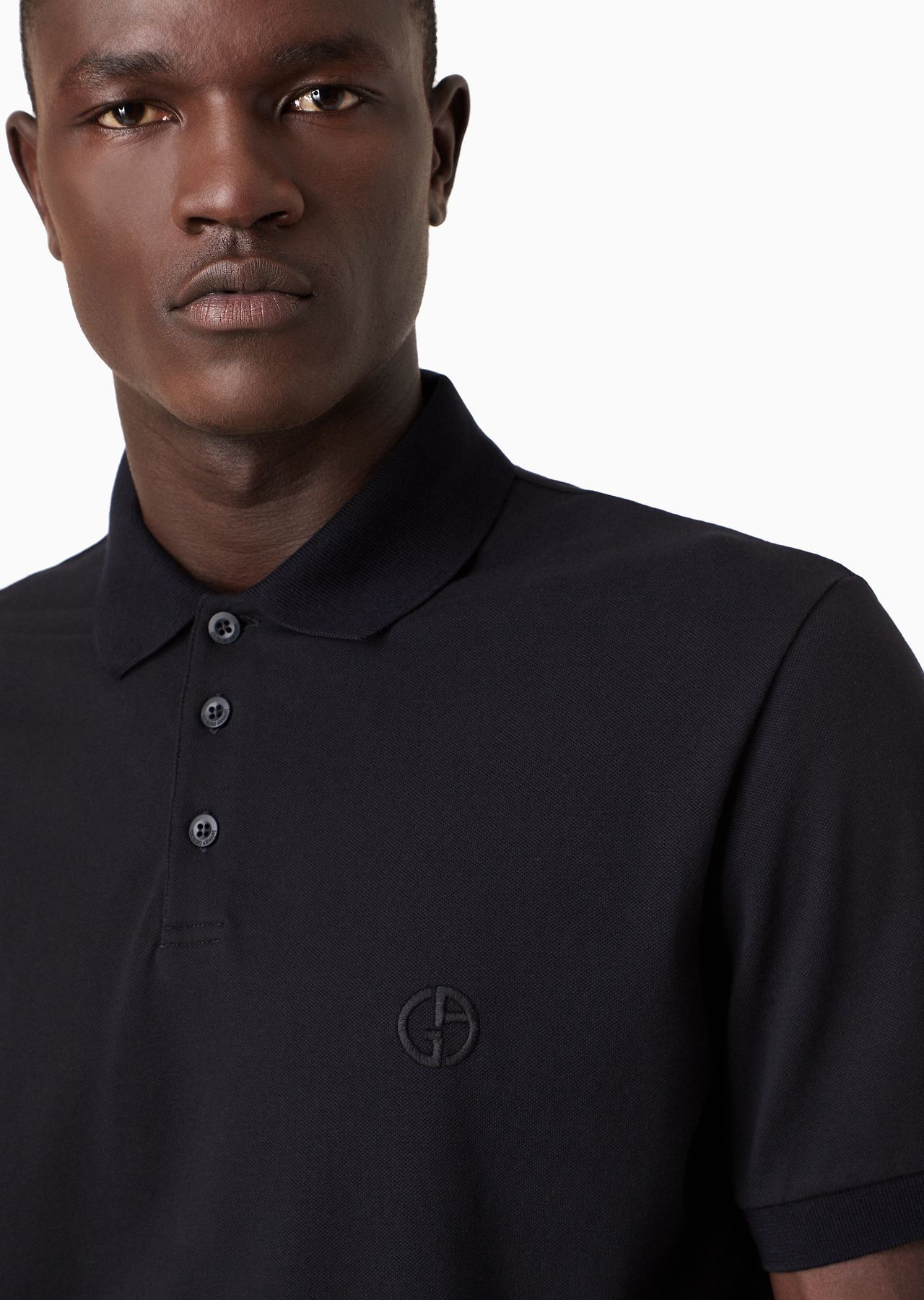 Stretch cotton piqué polo shirt - 6