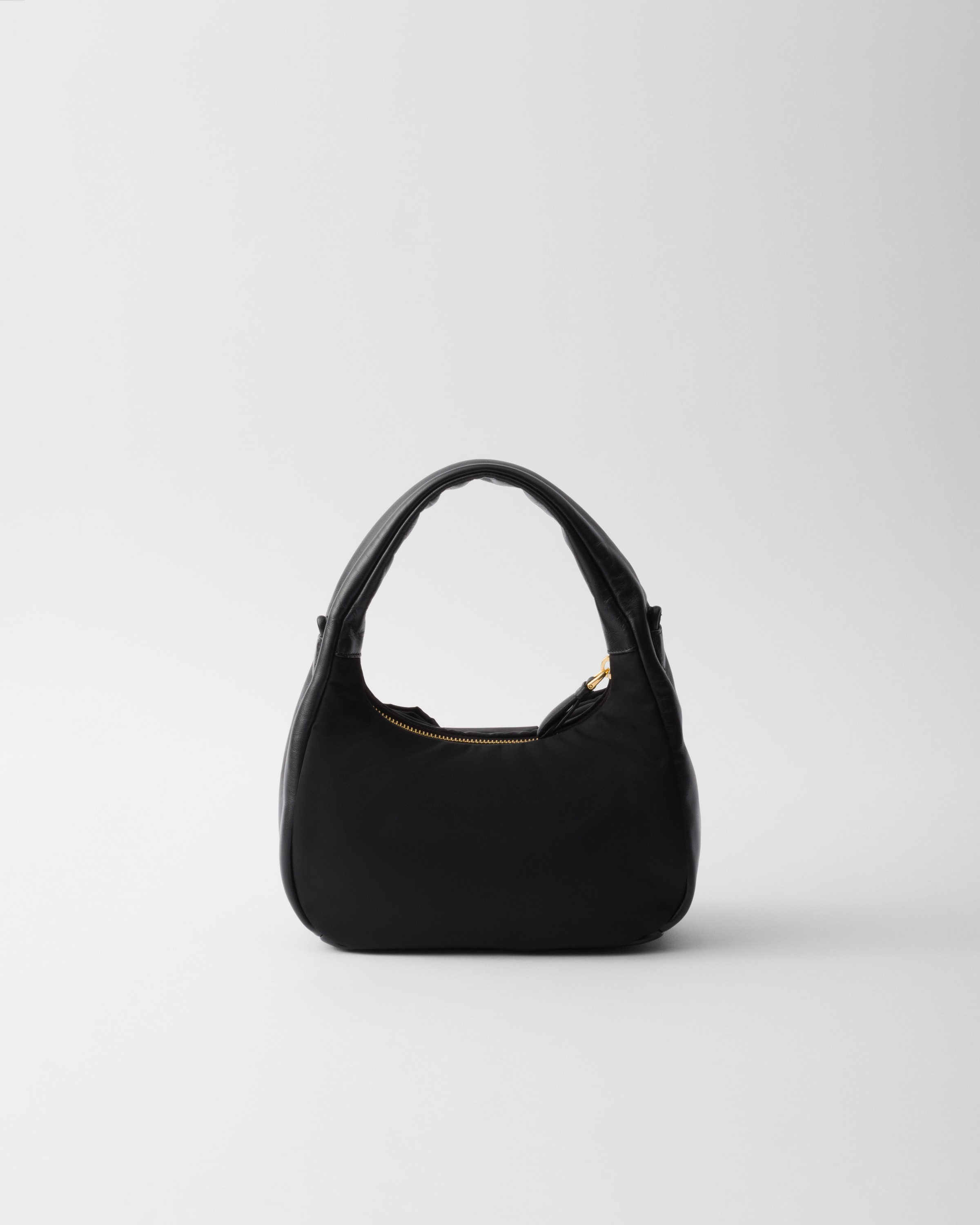 Re-Nylon and nappa leather mini-bag with bow - 3