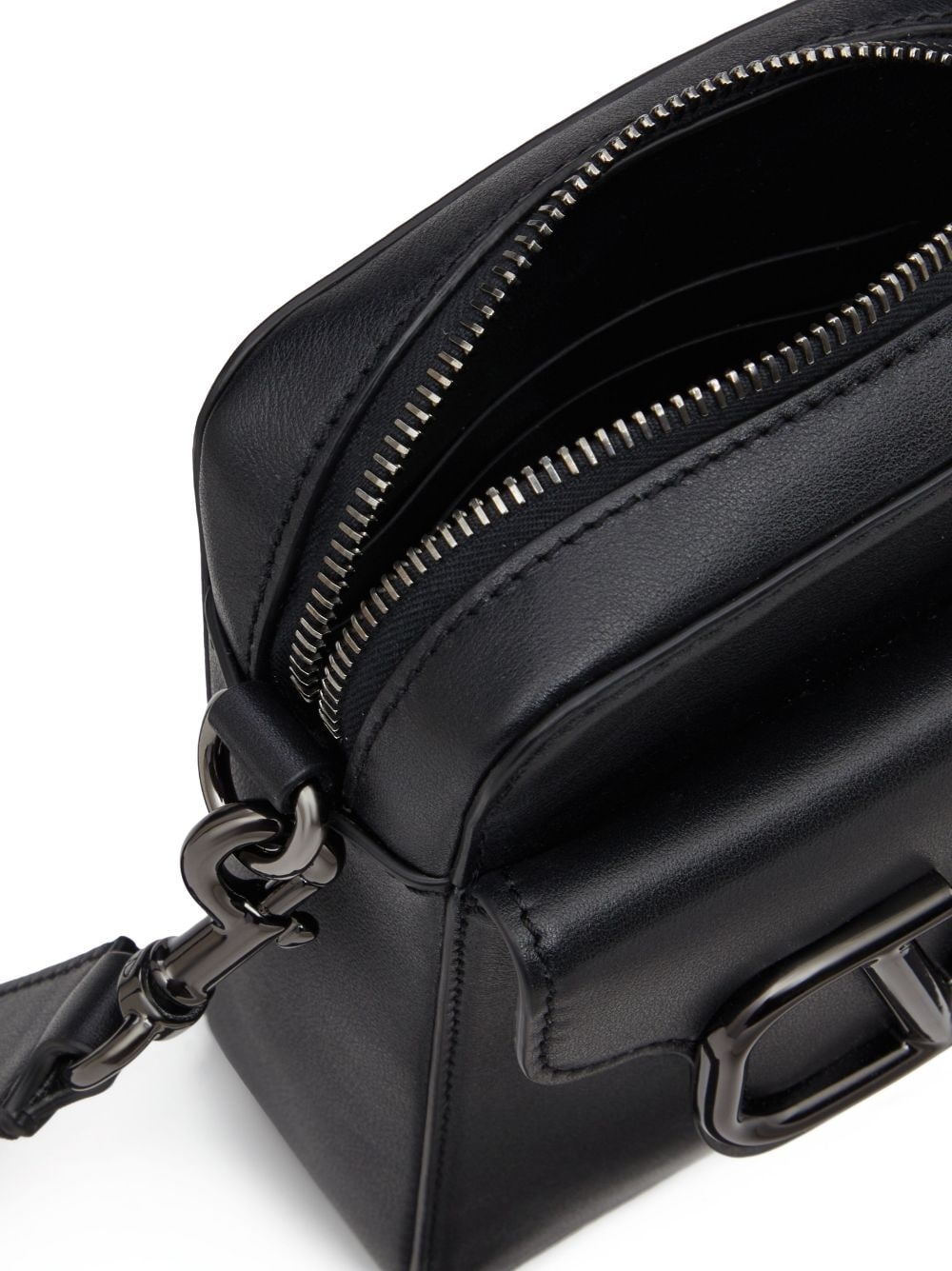 VLogo leather shoulder bag - 5