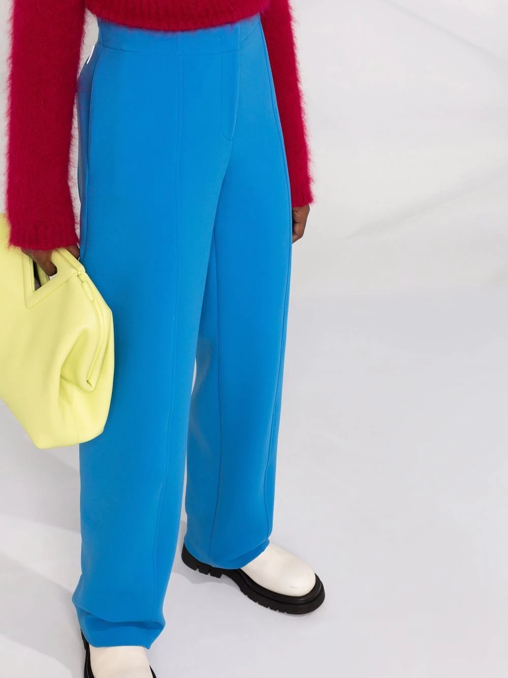 high-waisted straight-leg trousers - 5