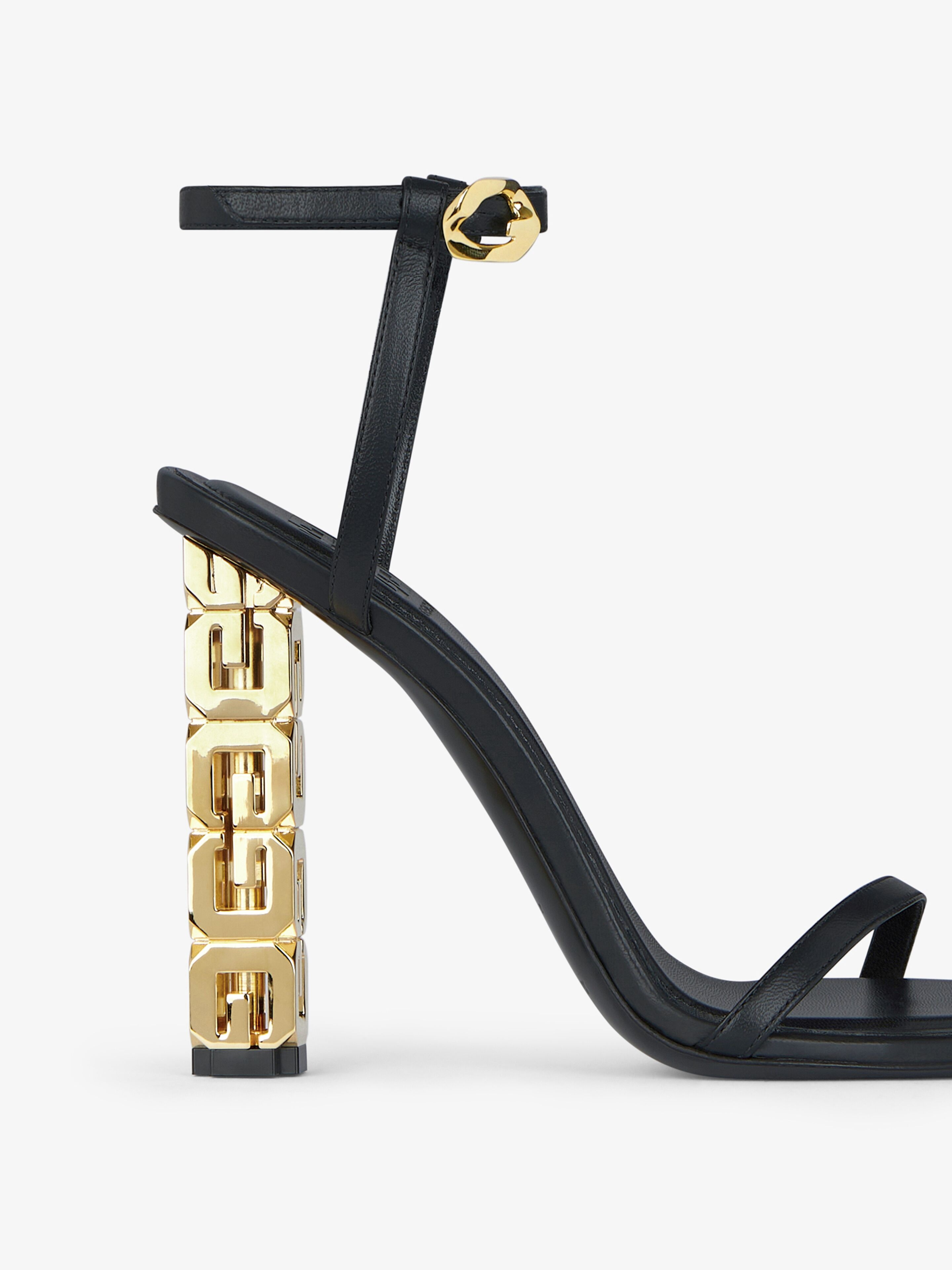 G CUBE SANDALS IN LEATHER - 5