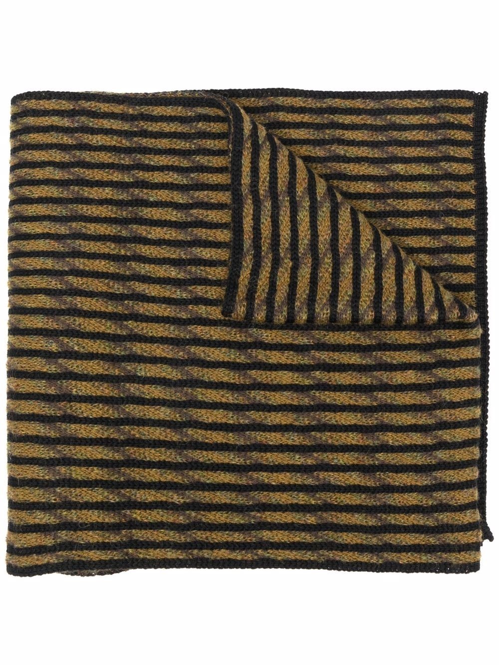 striped intarsia-knit scarf - 1