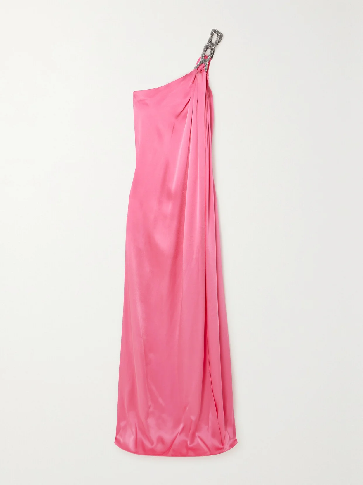 Falabella One-shoulder Crystal-embellished Satin Gown - 1
